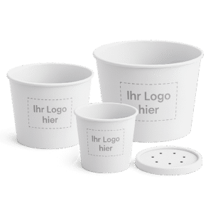 Lebensmittel-Eimer aus Pappe fettbeständig für Pommes