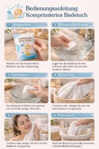 Einweg Handtuch entfaltet mit Wasser