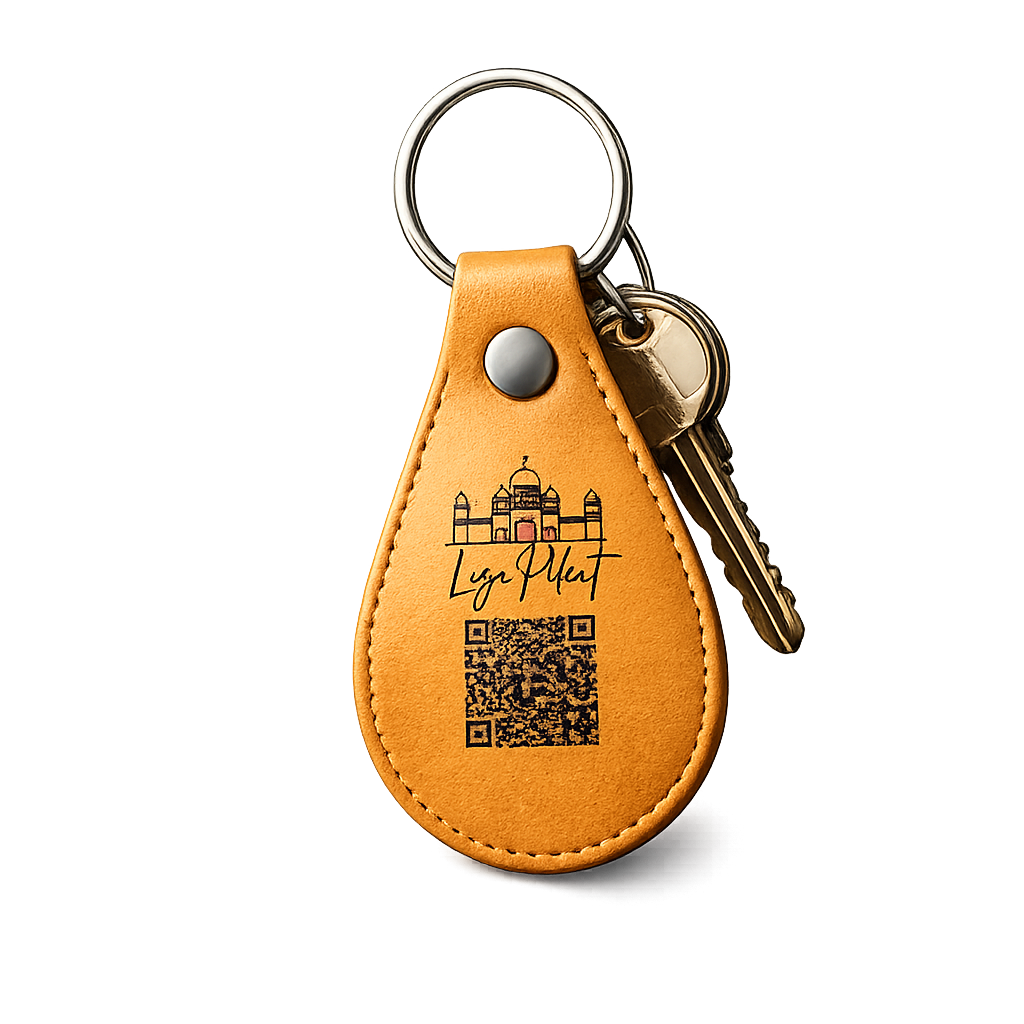 lederlook schlüsselanhänger mit qr code & logo – ihre digitale visitenkarte zum mitnehmen lederlook schlüsselanhänger mit qr code & logo – ihre digitale visitenkarte zum mitnehmen